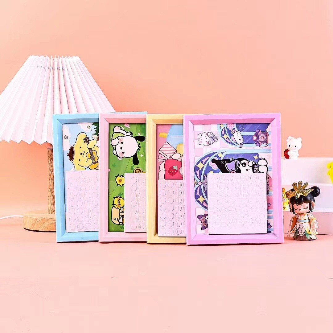三丽鸥卡通立体相框画 儿童手工diy拼装场景层层贴相框立体叠叠乐