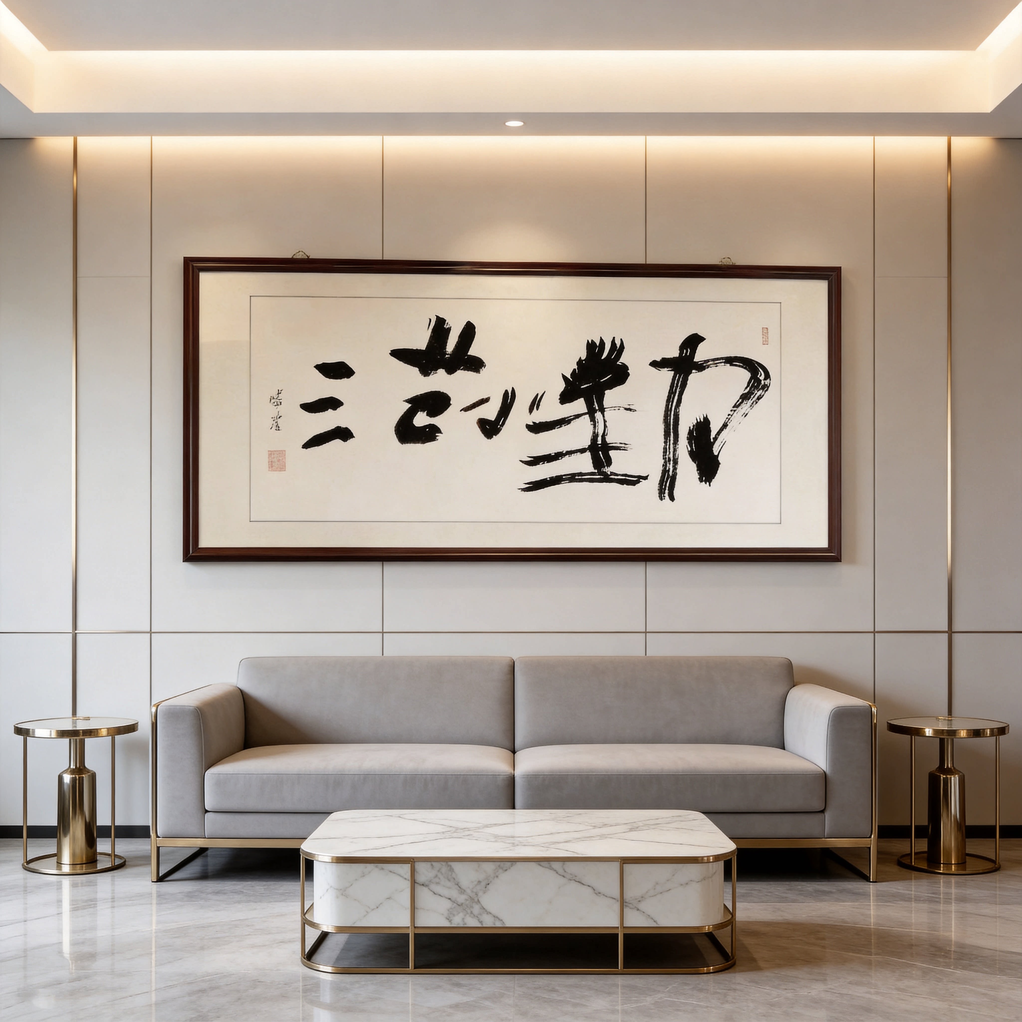 范小勤八仙书法挂画网红趣味字画客厅办公室新中式装饰画带框