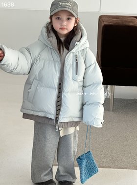 儿童特价清仓羽绒服中大童韩版杜邦三防新国标90白鸭绒保暖面包服