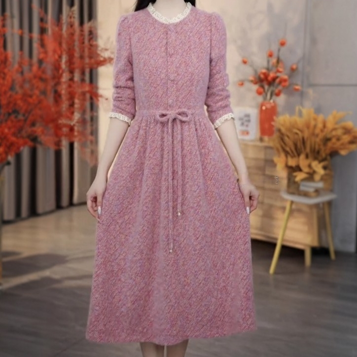 加厚连衣裙女秋冬2025年超火新款