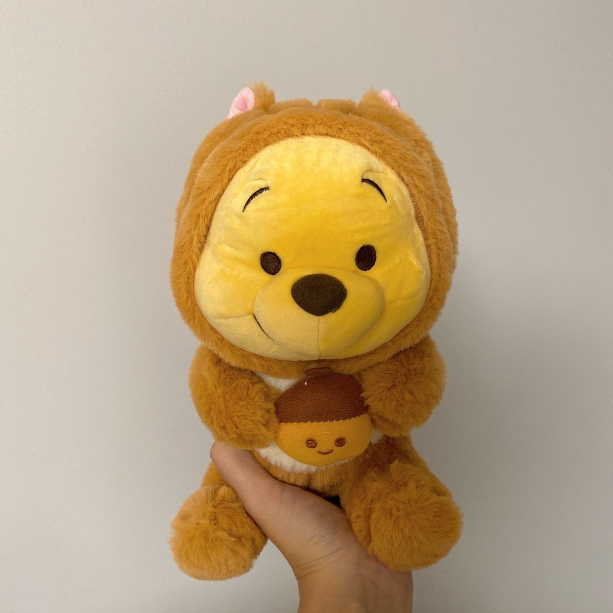 迪家松鼠变装维尼熊噗噗送人礼物毛绒玩具公仔棕色黄色 包邮