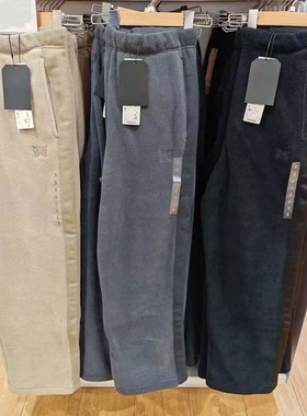 巨赞！冬季男装女装加绒加厚防风保暖宽松直筒摇粒绒休闲裤483979