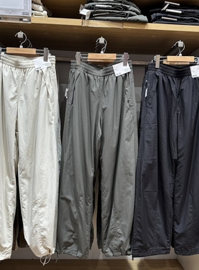 可调节裤脚 冬季女装休闲宽松加绒加厚保暖松紧腰阔腿裤479402