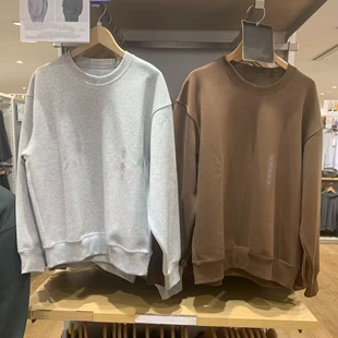 基础百搭款 秋季男装女装休闲宽松纯色圆领套头卫衣运动衫481040