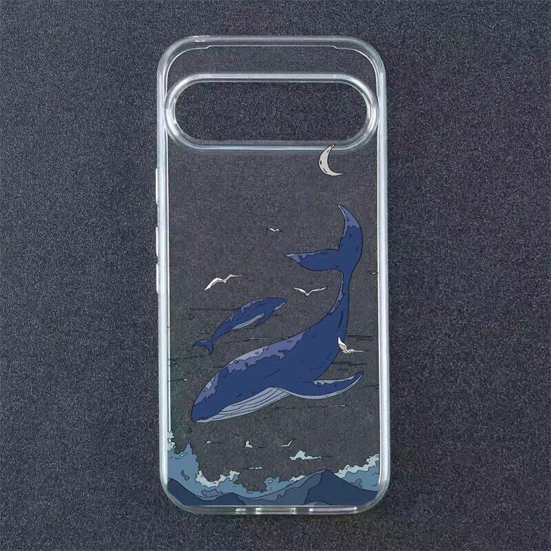 适用于深海鲸鱼适用于Google Pixel10proXL手机壳谷歌Pixel10pro卡通7pro/8pro透明8A/7A软壳6A/9A保护套9pro