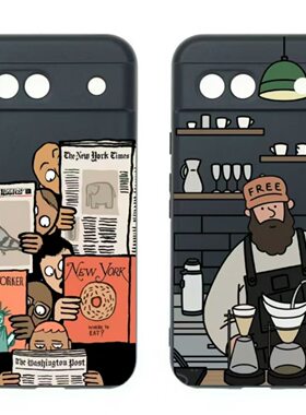 适用于看瓜群众适用于Google Pixel10proXL手机壳谷歌Pixel10pro卡通7pro/8pro咖啡大叔8A/7A可爱6A/9A保护套