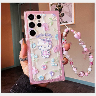 A55 A24 S24ultra A16 A42 A53 S21透明手机壳M55凯蒂猫A71 S22 S23ultra S25 适用于可插卡片适用于三星S26