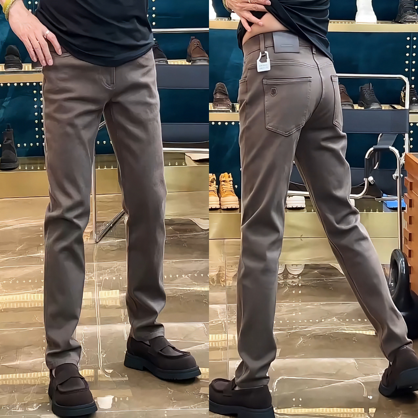 欧货轻奢高品质男士户外商务休闲牛仔裤秋季新品高级感直筒长裤潮