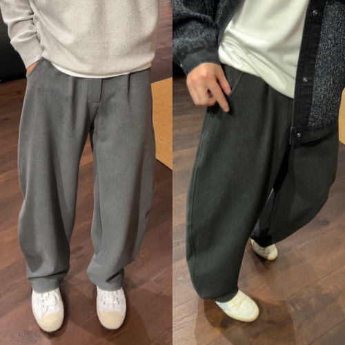 秋季立体裁剪港风直筒弯刀裤