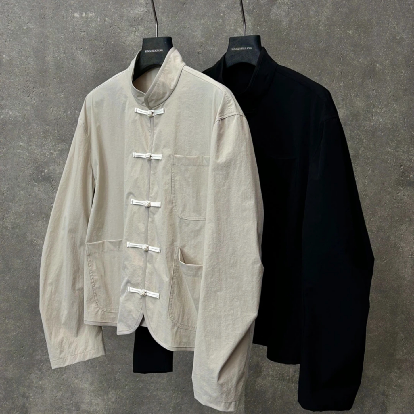 夏季新款国风立领休闲百搭唐装夹克外套男士薄款简约复古小众高级