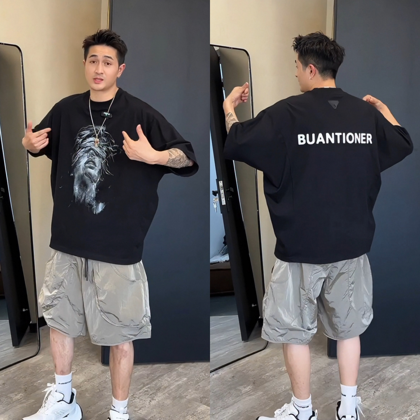 夏季新款个性痞帅潮牌短袖T恤