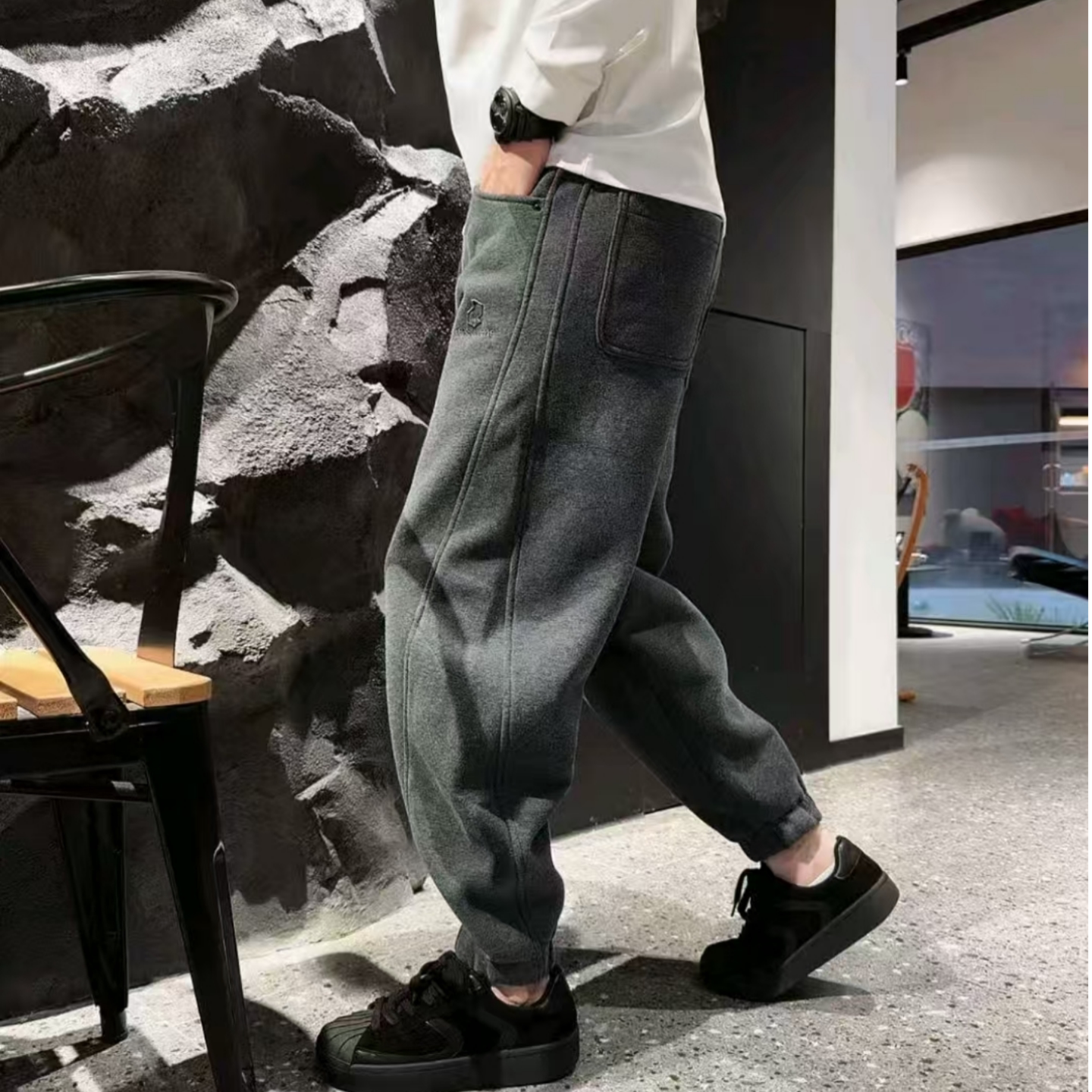 秋季时尚老钱运动束脚休闲裤