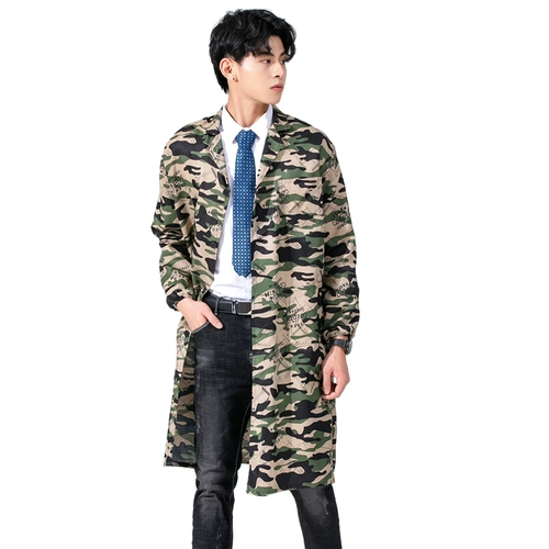 Камуфляжный лонгслив, длинный комбинезон для работы, увеличенная толщина