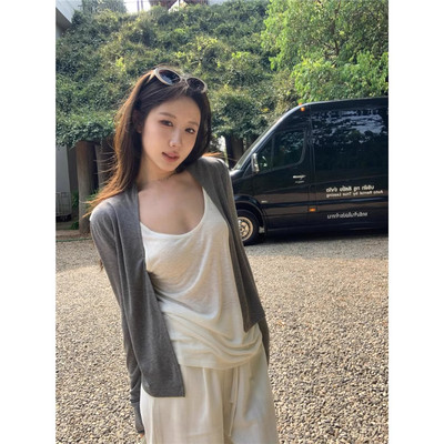 慵懒短款休闲针织开衫小