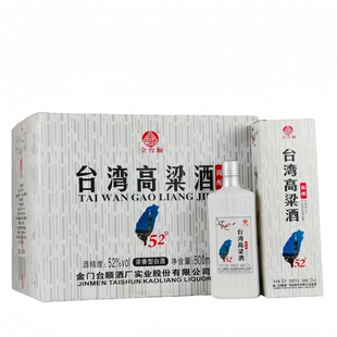 厦门金台顺台湾高粱酒52度浓香型固态法白酒500mlx12瓶整箱盒装
