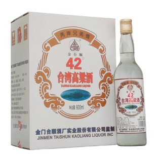 金台顺台湾高粱酒42度浓香型固态法白酒600mlx6瓶整箱装