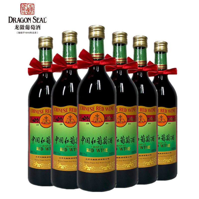 龙徽葡萄酒中华牌中国红果酒女士甜酒13.5度750mlx6瓶装包邮