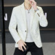 男2026新款 烫金春秋男士 韩版 潮流帅气个性 小西服上衣 修身 休闲西装