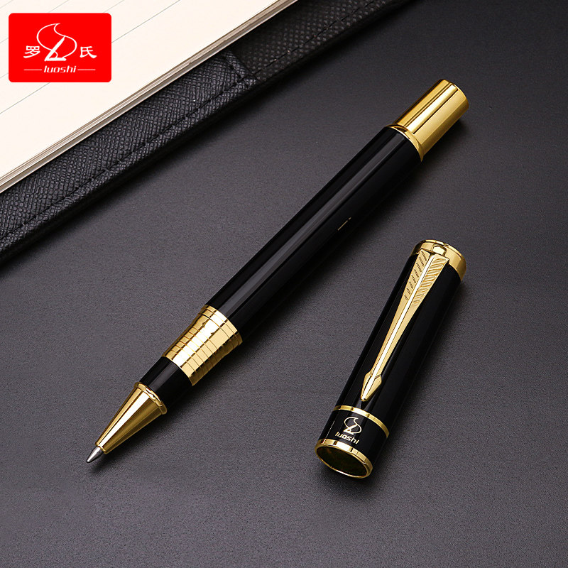 로슈의 비즈니스 메탈 시그니처 싱글 펜 오브 펜 스트레이트 플러그인 헤비 필 뉴트럴 볼펜의 커스터마이징 지원