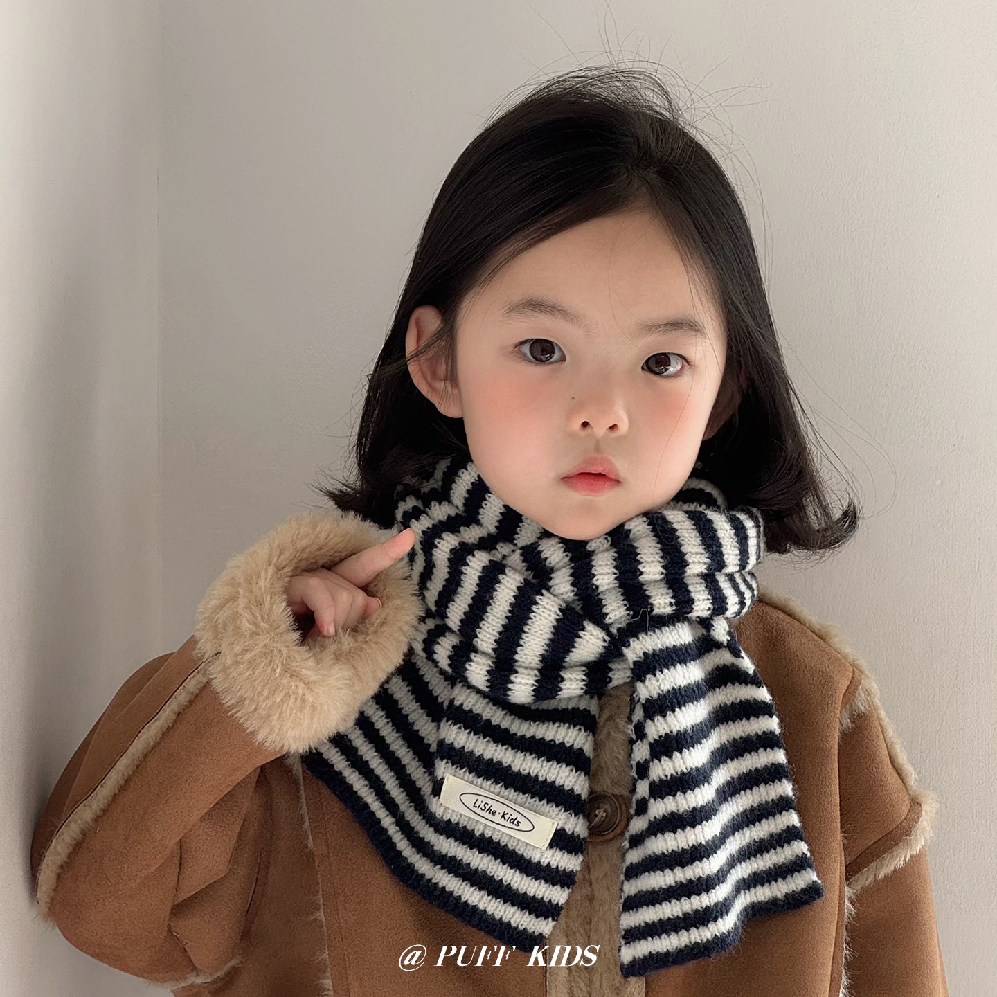 儿童围巾秋冬季韩系学院风条纹百搭针织围巾男女宝宝防寒保暖围脖,童装/婴儿装/亲子装,围巾,淘宝优惠券,粉丝福利购,淘宝优惠卷