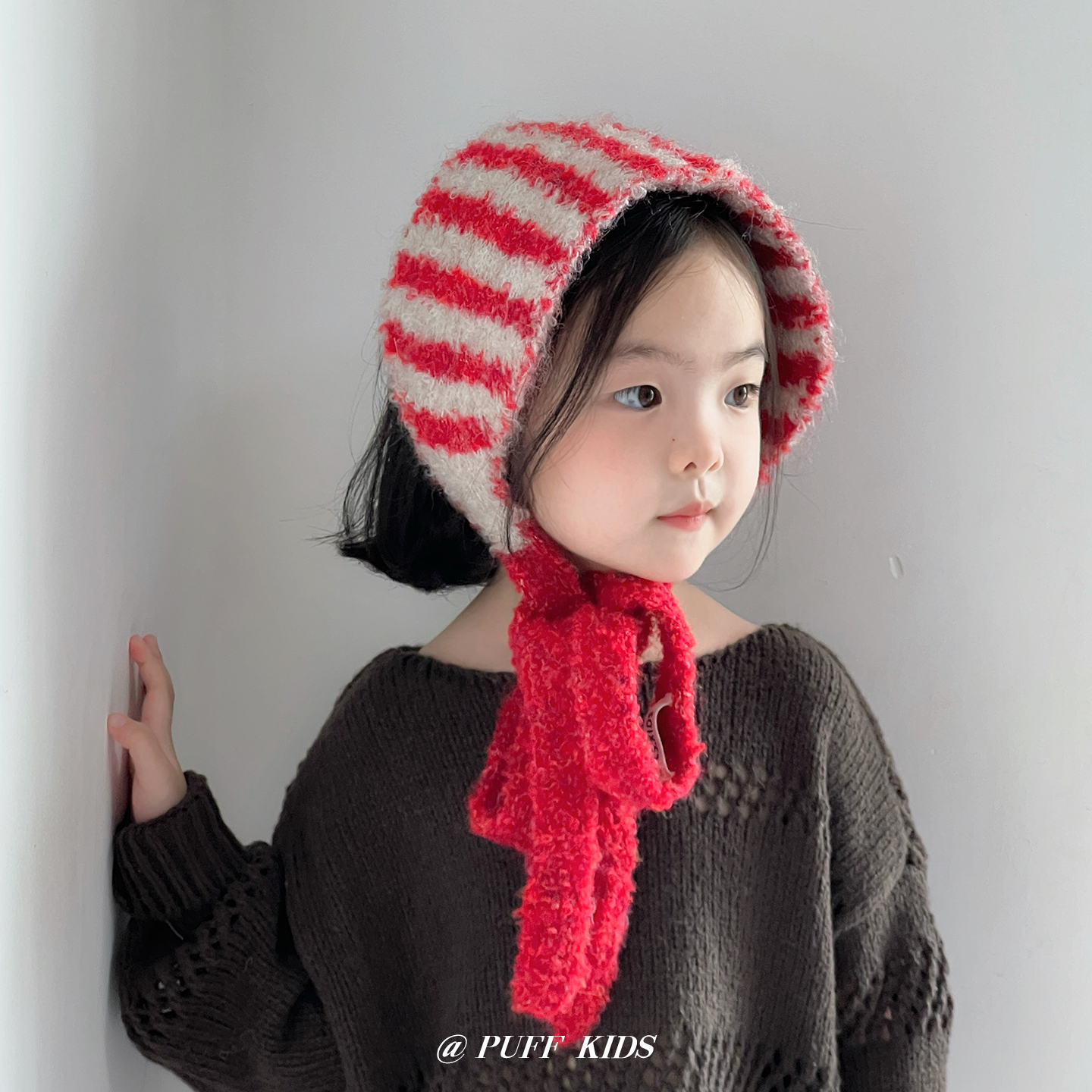 儿童耳罩秋冬季ins韩系针织条纹保暖防寒耳套男女童宝宝毛绒耳包