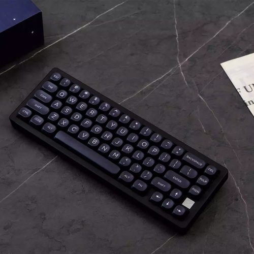 极简黑键帽MOA高度PBT热升华机械键盘适配客制化126键小全套