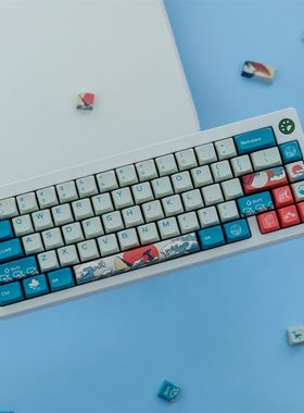 XDA珊瑚海键帽PBT材质XDA高度热升华机械键盘键帽117件小全套