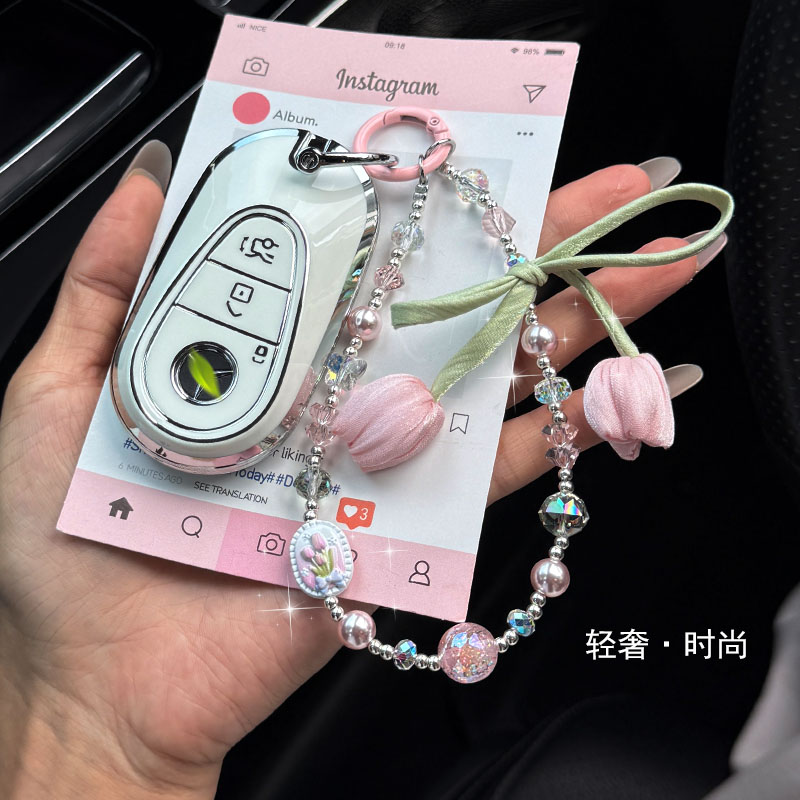 专用奔驰车钥匙套高端壳E级C260l图片
