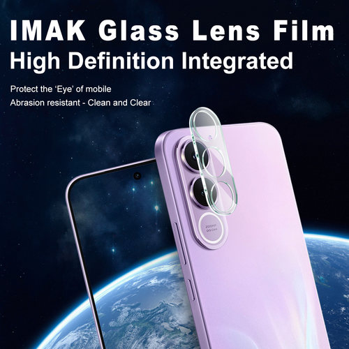 imak适用于vivo V70 FE 5G一体式镜头膜纯玻璃后摄像头贴手机钢化玻璃保护膜圈手机镜头盖一体式