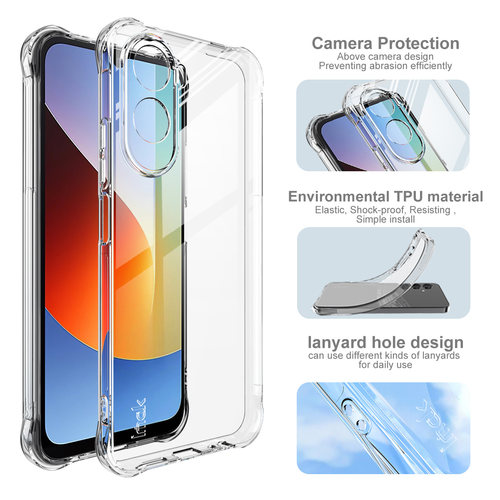 imak适用于红米 Redmi A7 Pro 4G POCO C85x 5G 透明全包防摔四角气囊版透明壳手机壳磨砂保护套耐磨保护外套