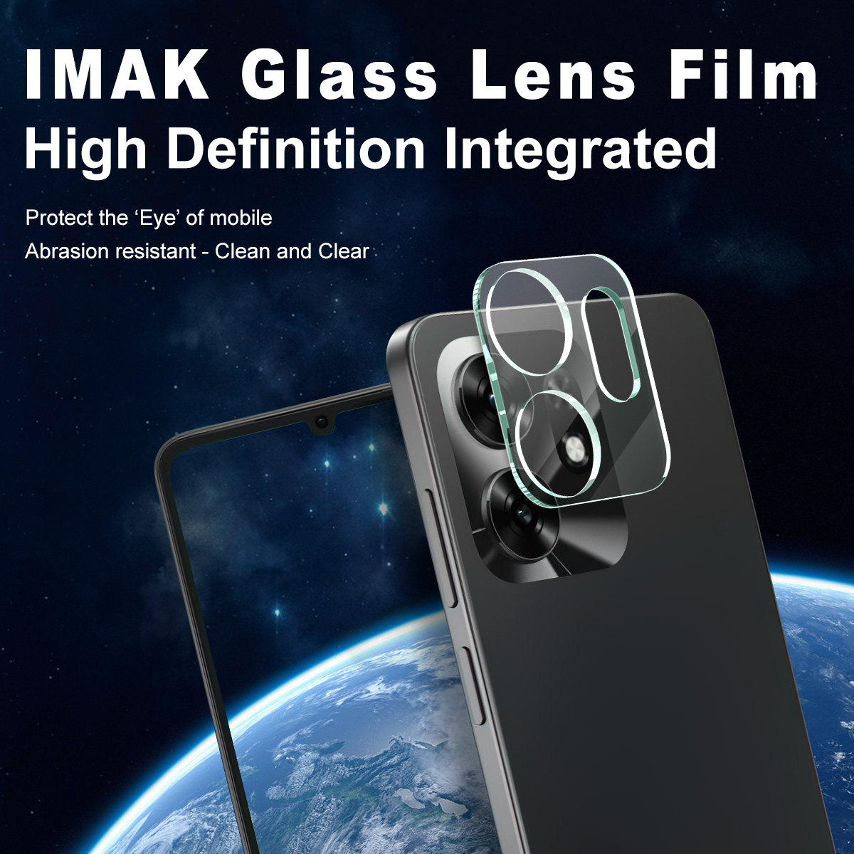 imak适用于荣耀 Honor X6d 5G镜头膜纯玻璃后摄像头贴手机钢化玻璃保护膜圈手机镜头盖一体式