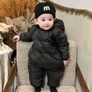 婴儿连体羽绒服冬季 洋气男女童白鸭绒保暖爬服时尚 宝宝连体衣冬装