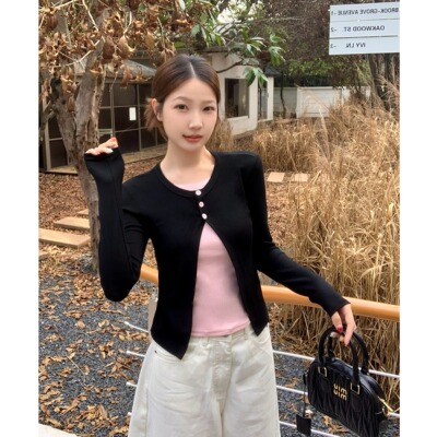 假两件长袖T恤修身显瘦上衣