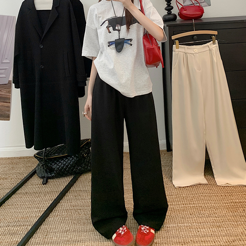 大码西装阔腿裤遮肉显瘦裤子百搭