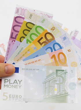 仿真钱币海盗游戏道具儿童寻宝藏纸币大小多面值桌游筹码50面值额