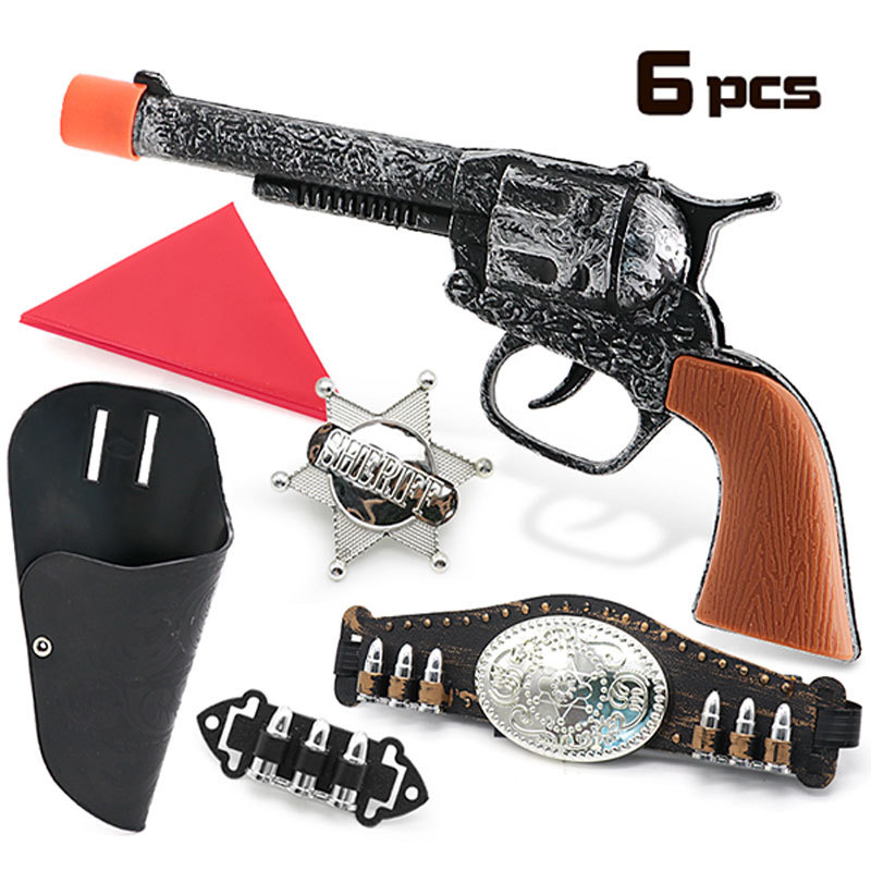 万圣节儿童玩具牛仔枪海盗装扮道具仿真小手枪模型套装男生日礼物
