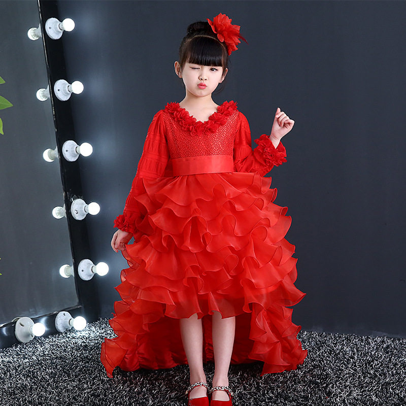 春冬新款女童可拆缷拖尾禮服公主裙 前短後長花童婚紗兒童連衣裙在類目 童裝/嬰兒裝/親子裝, 兒童禮服中 - 來自Buy2taobao.com提供專業的淘寶代購服務