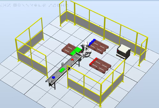 43.颜色分拣ABB工业机器人robotstudio6.08虚拟仿真，可定制
