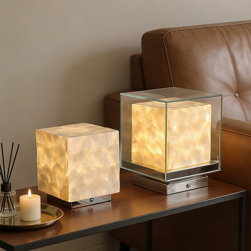 季裕棠ANdAZ酒店设计师云母片台灯 卧室床头法式餐厅充电便携温馨