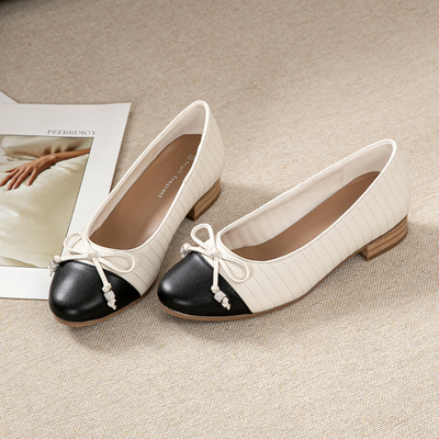 韩系小香风浅口软底女单鞋大码