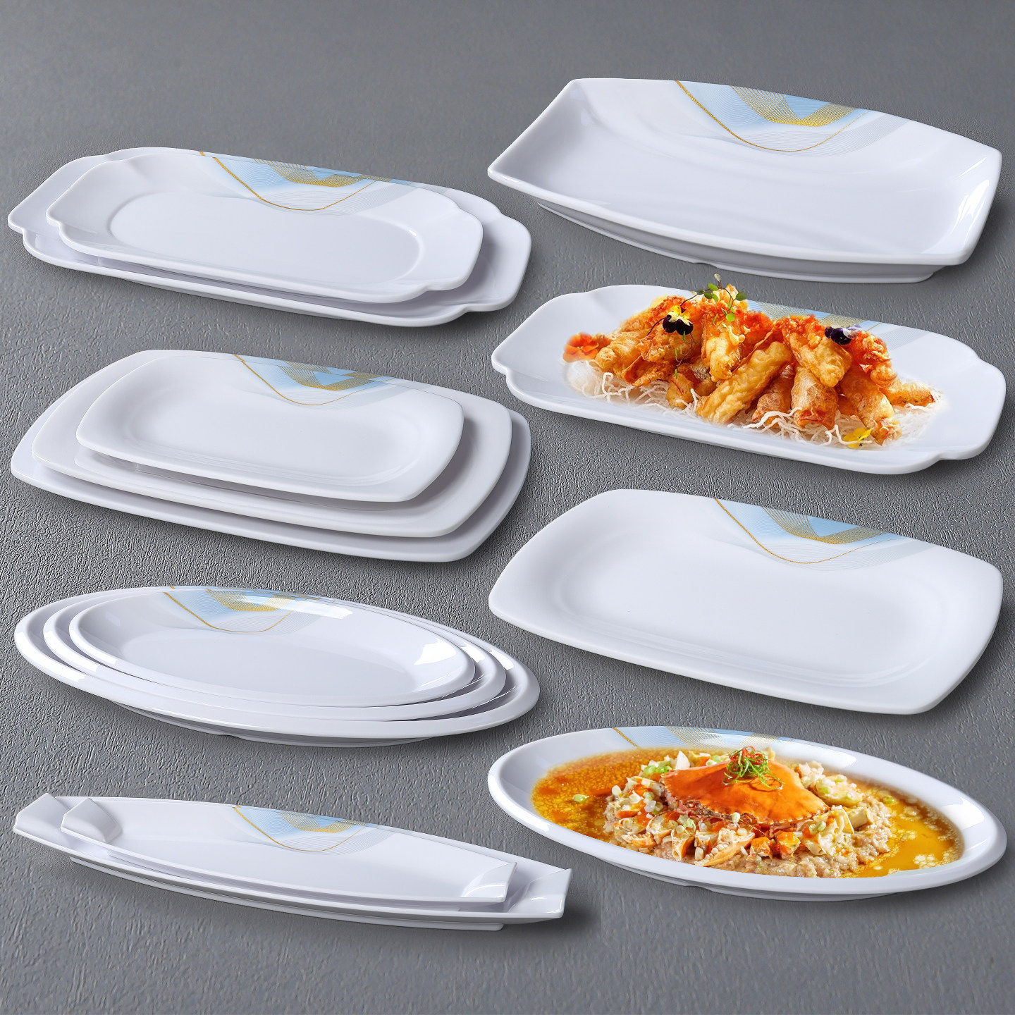 密胺大号鱼盘餐厅盘子椭圆形长方形仿瓷酒店饭店冷热菜盘商用餐具,餐饮具,盘,淘宝优惠券,粉丝福利购,淘宝优惠卷