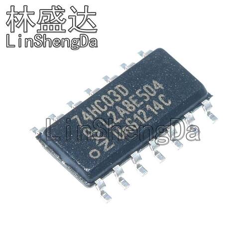 贴片74HC03 SN74HC03DR  逻辑电路 四2输入与非门 SOP-14 74HC03D