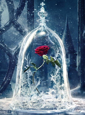 美女与野兽周边永生情人创意摆件