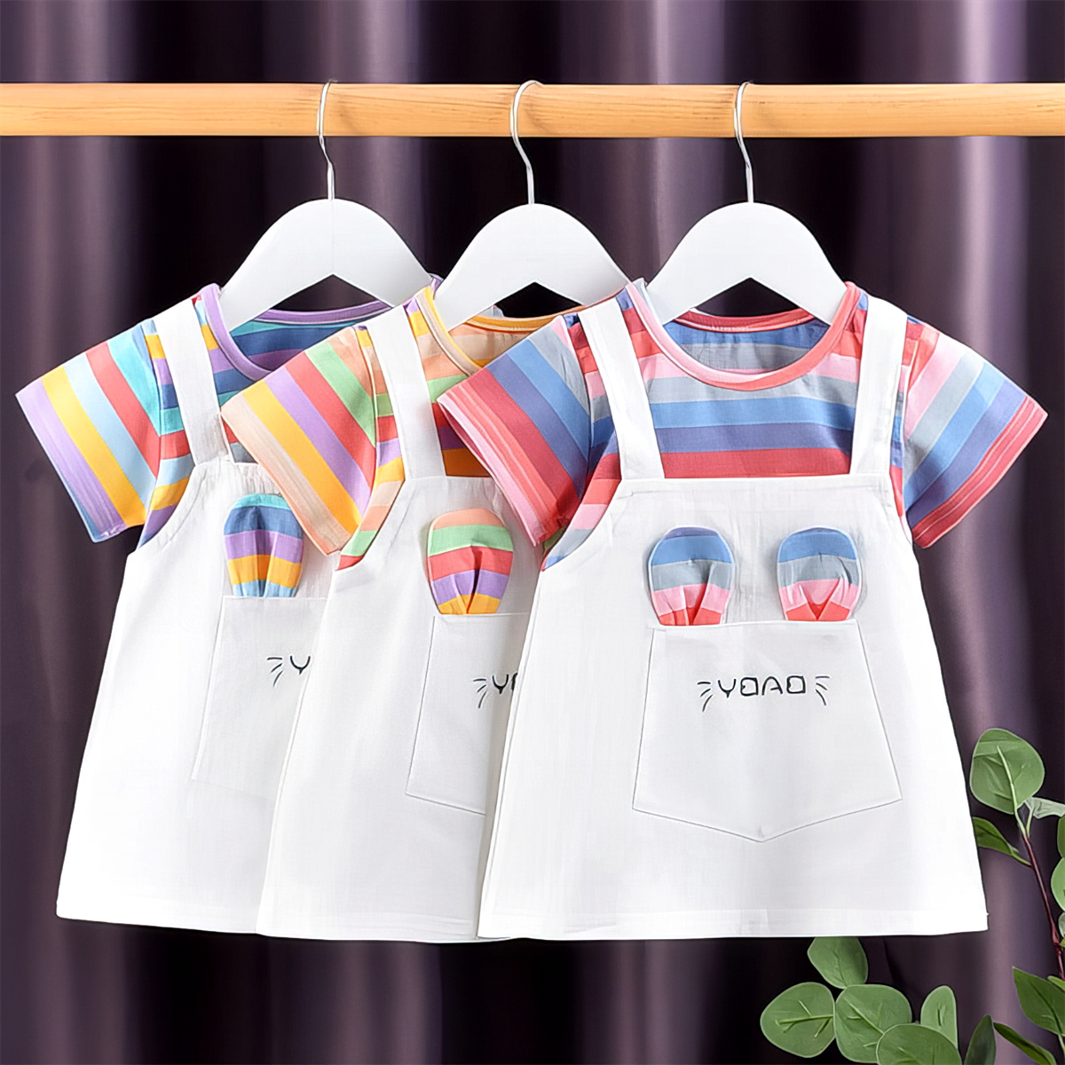 连衣裙夏季新款时尚男女2024小童-100861rf男女衣服夏季洋气宝宝