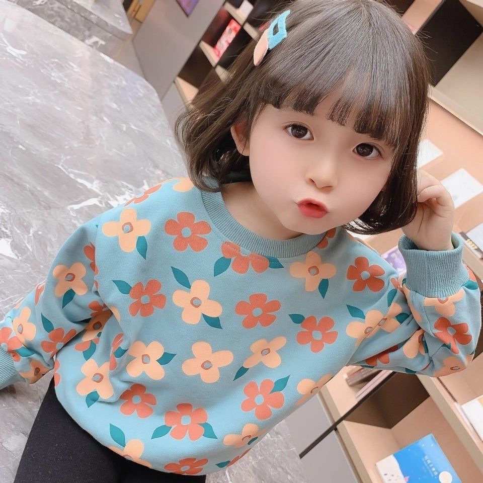 2024春秋新款中小女童长袖卫衣外套时尚男童纯棉儿童装女宝宝上衣