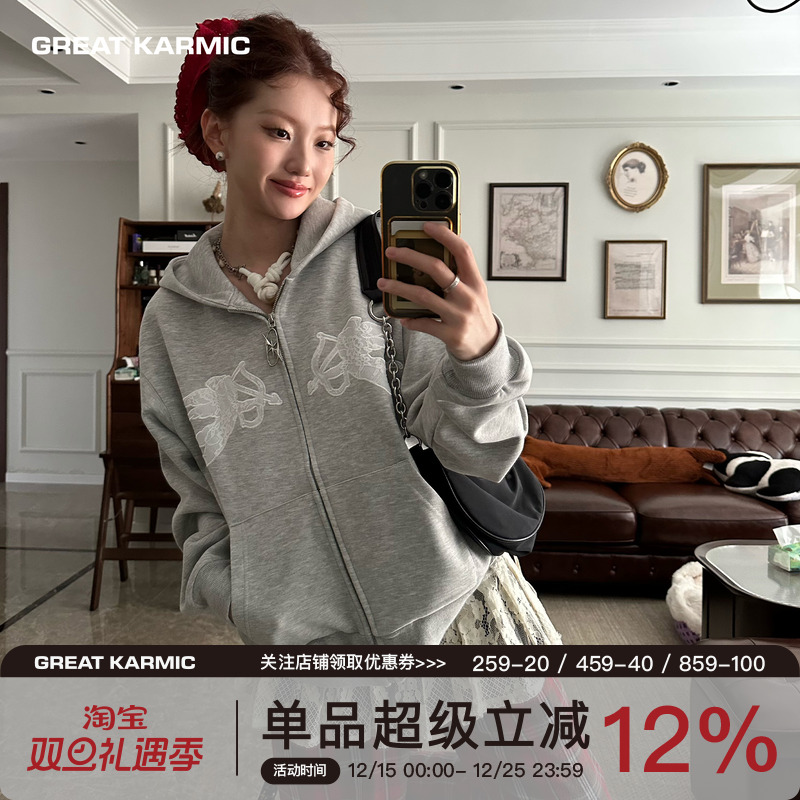 GREATKARMIC丘比特蕾丝开衫卫衣