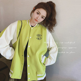 26春新时尚 日常通勤撞色拼接短外套 百搭棒球服DNF减龄运动新时尚