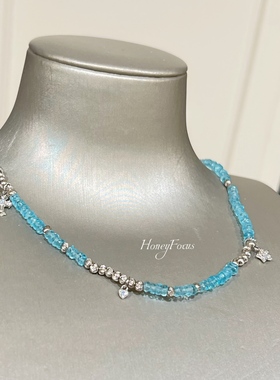 HONEY FOCUS碧波项链 气质手工百搭清凉轻奢项链