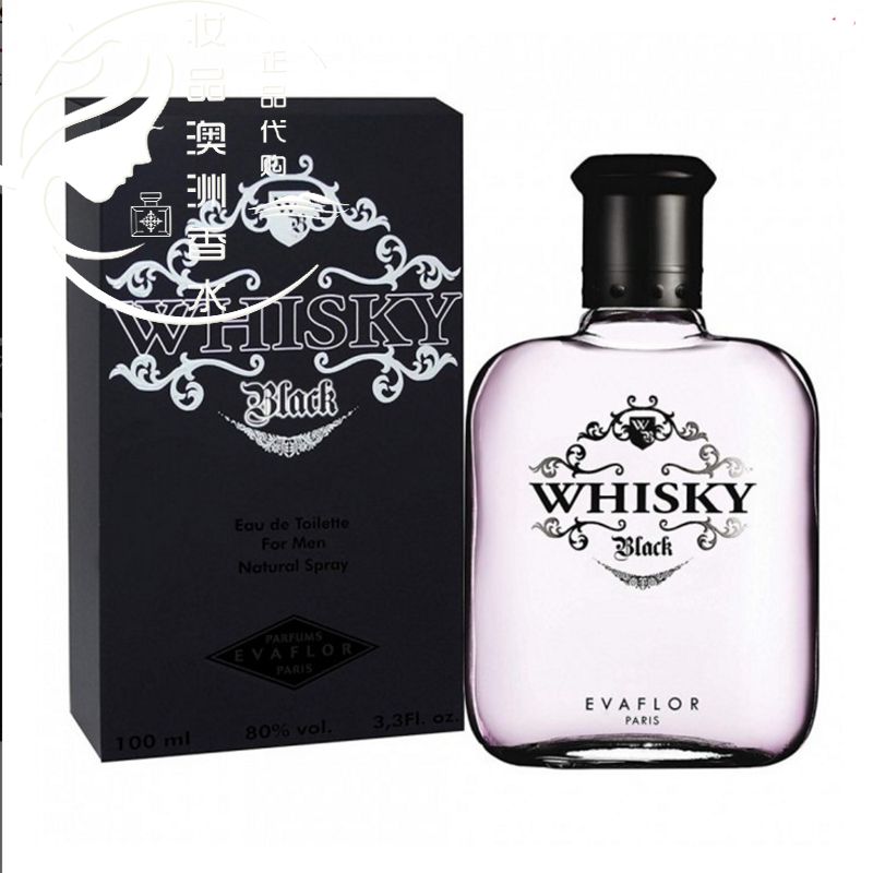 Whisky Black Men EDT 100 mL威士忌黑人美国男士香水法国淡香水