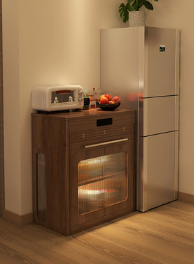 形影家具岛台餐桌一体实木小户型餐边柜省空间可伸缩折叠吧台桌子